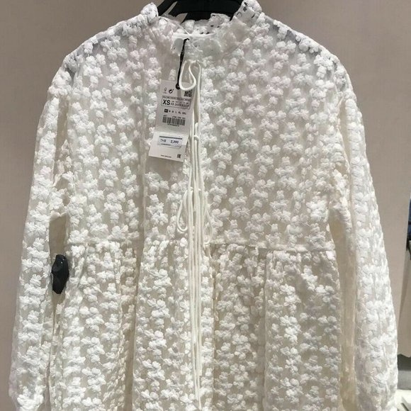 Zara texture mini dress WHITE - 4786/058 - Picture 12 of 13